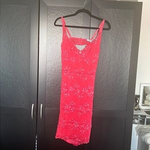 Pink Marciano Lace dress with sequins